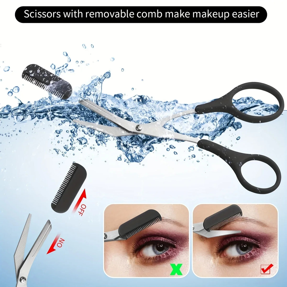 Trio of Precision Brow Tools – Stainless Steel Grooming Essentials