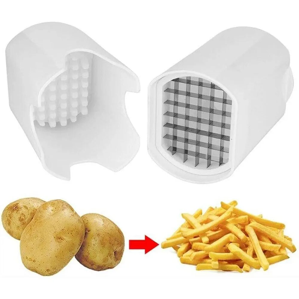 Effortless Vegetable & Potato Slicer – Manual Cutter with Steel Blades
