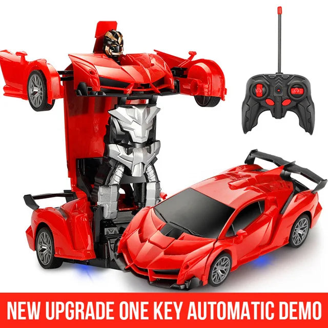 Dual-Function Remote-Controlled Sports Car – Electric Transforming Toy