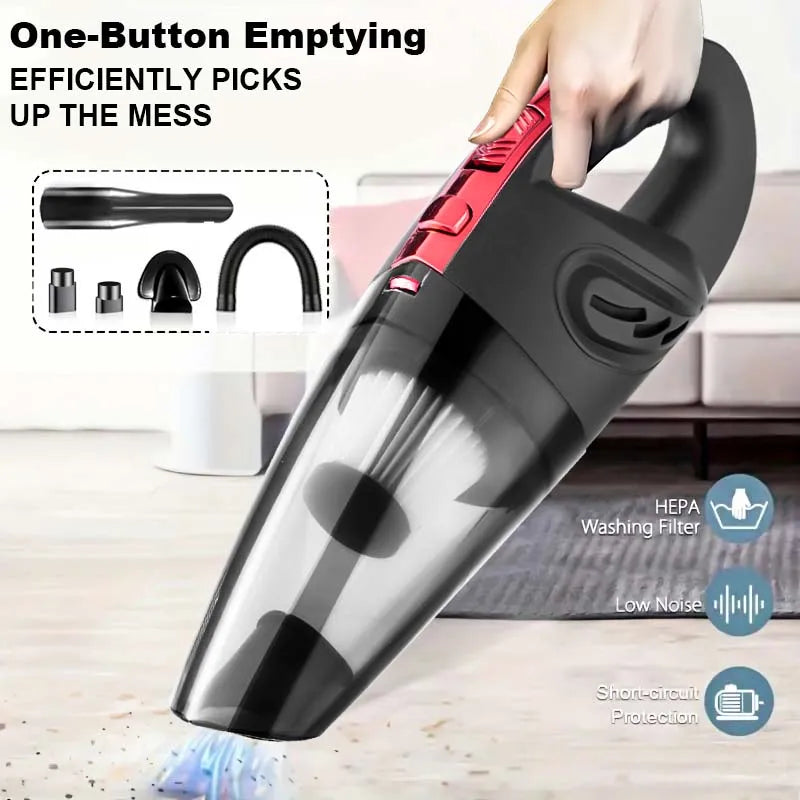 SwiftClean Cordless Handheld Vacuum – Lightweight & Powerful for Home and Car