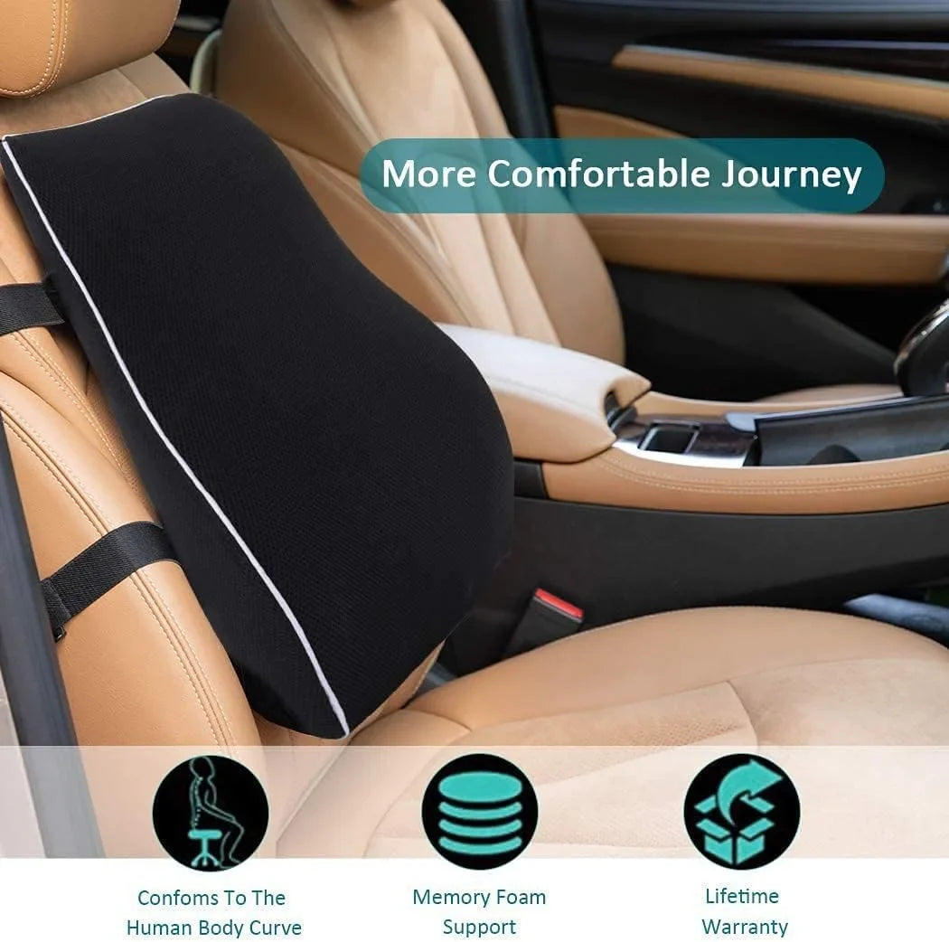 ComfyDrive Lumbar Support Cushion – Ultimate Comfort for Cars & Office
