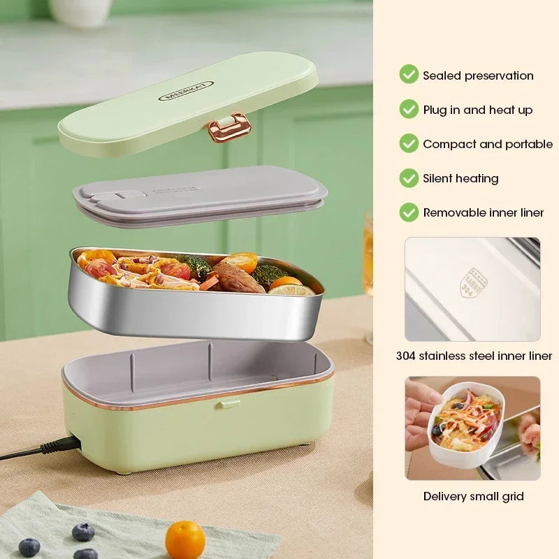 900ml Electric Food Warmer Lunch Box with Steam Function