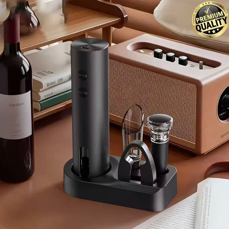Effortless Wine Opening Set – Rechargeable Electric Corkscrew