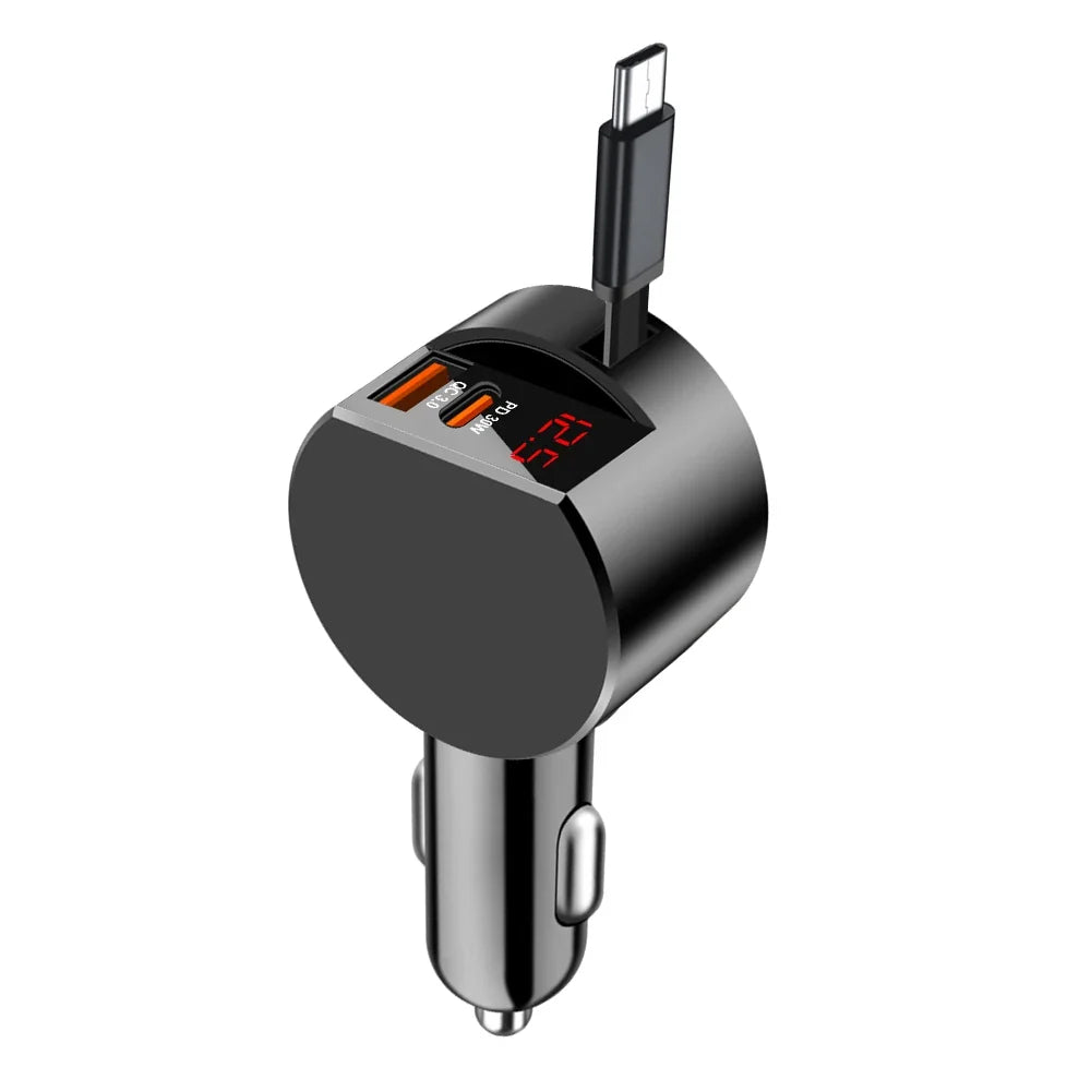 VersaCharge 3-in-1 Compact Car Charger with Rapid Charge Technology