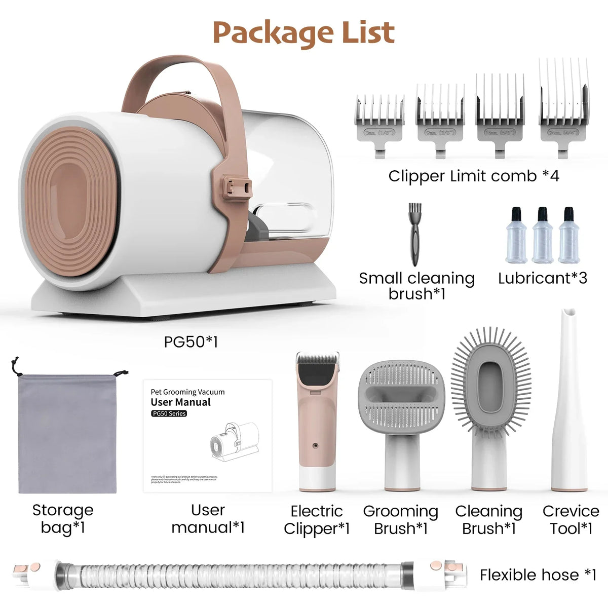 PawPerfect Pet Grooming Vacuum System | 11000Pa Hair Removal Kit