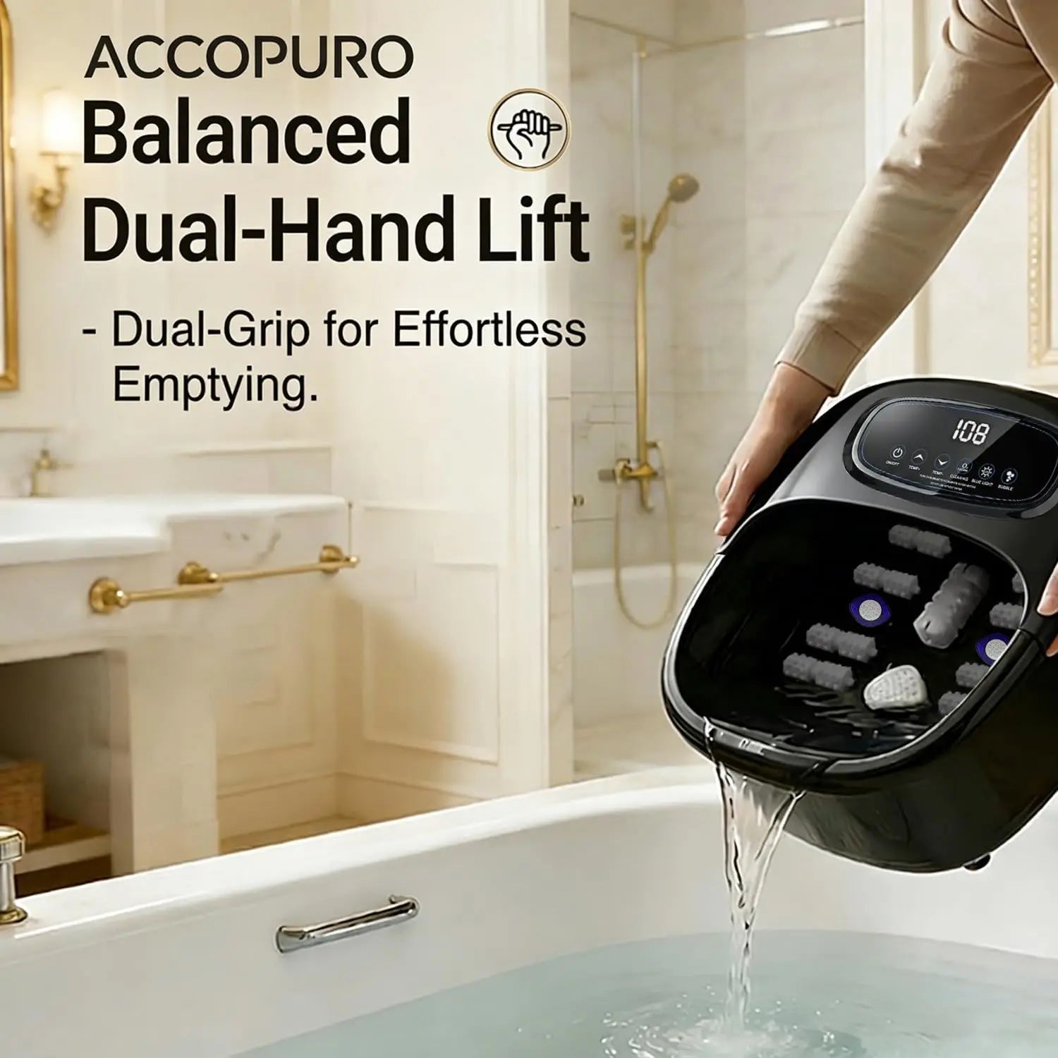 Soothing Bliss Electric Foot Spa with Heat & Ozone Control