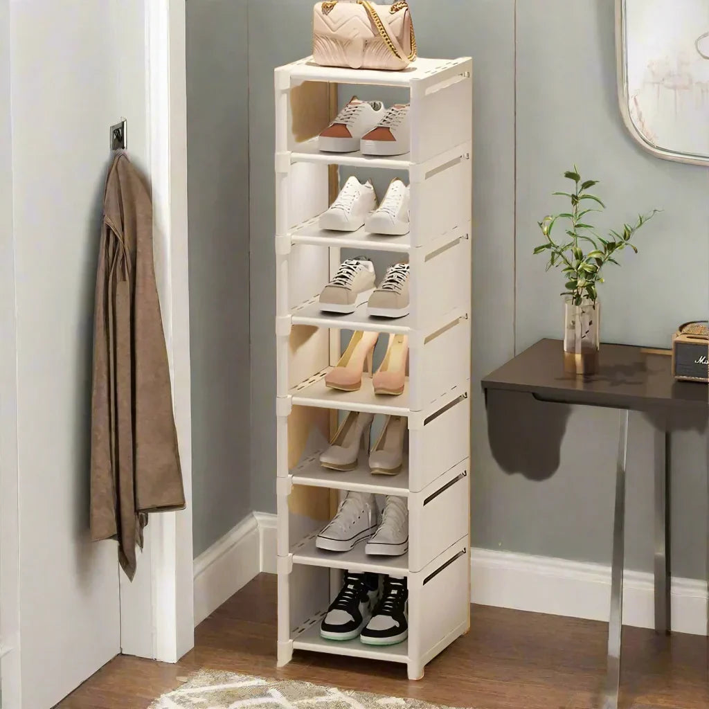 Metal Shoe Rack with 6/8 Tiers – Space-Saving Design