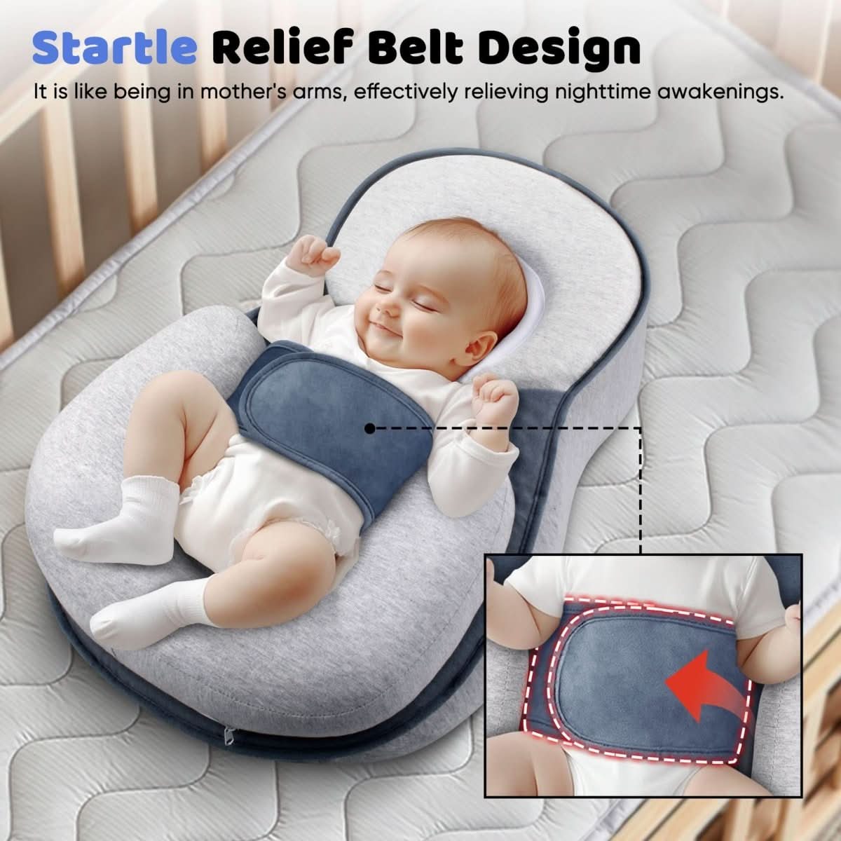 CozyCuddle – Ergonomic Baby Head Support Cushion