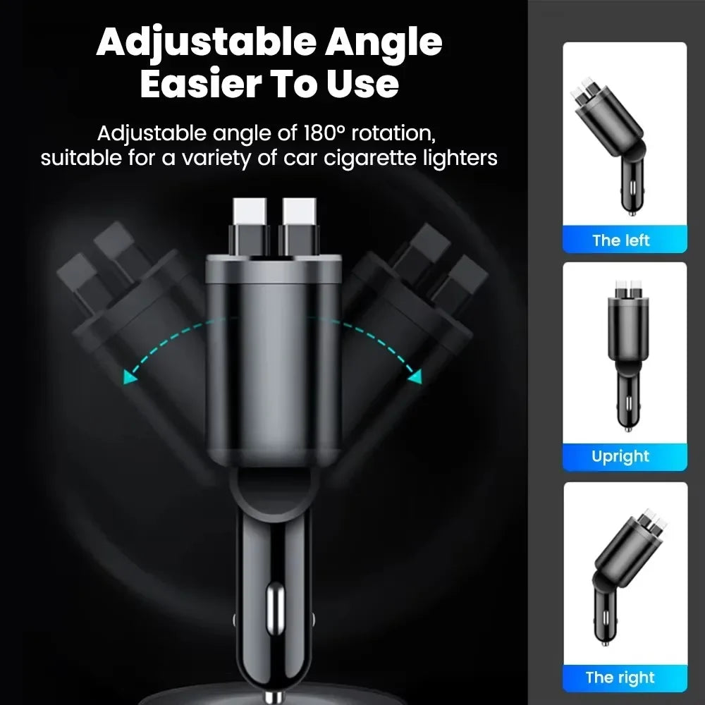 Versatile 5-in-1 Vehicle Charger with USB-C Fast Charge