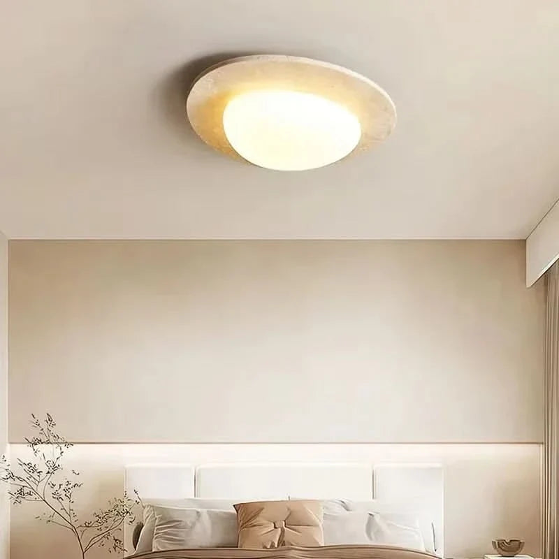 SereneStone – Elegant LED Ceiling Fixture Inspired by Nature