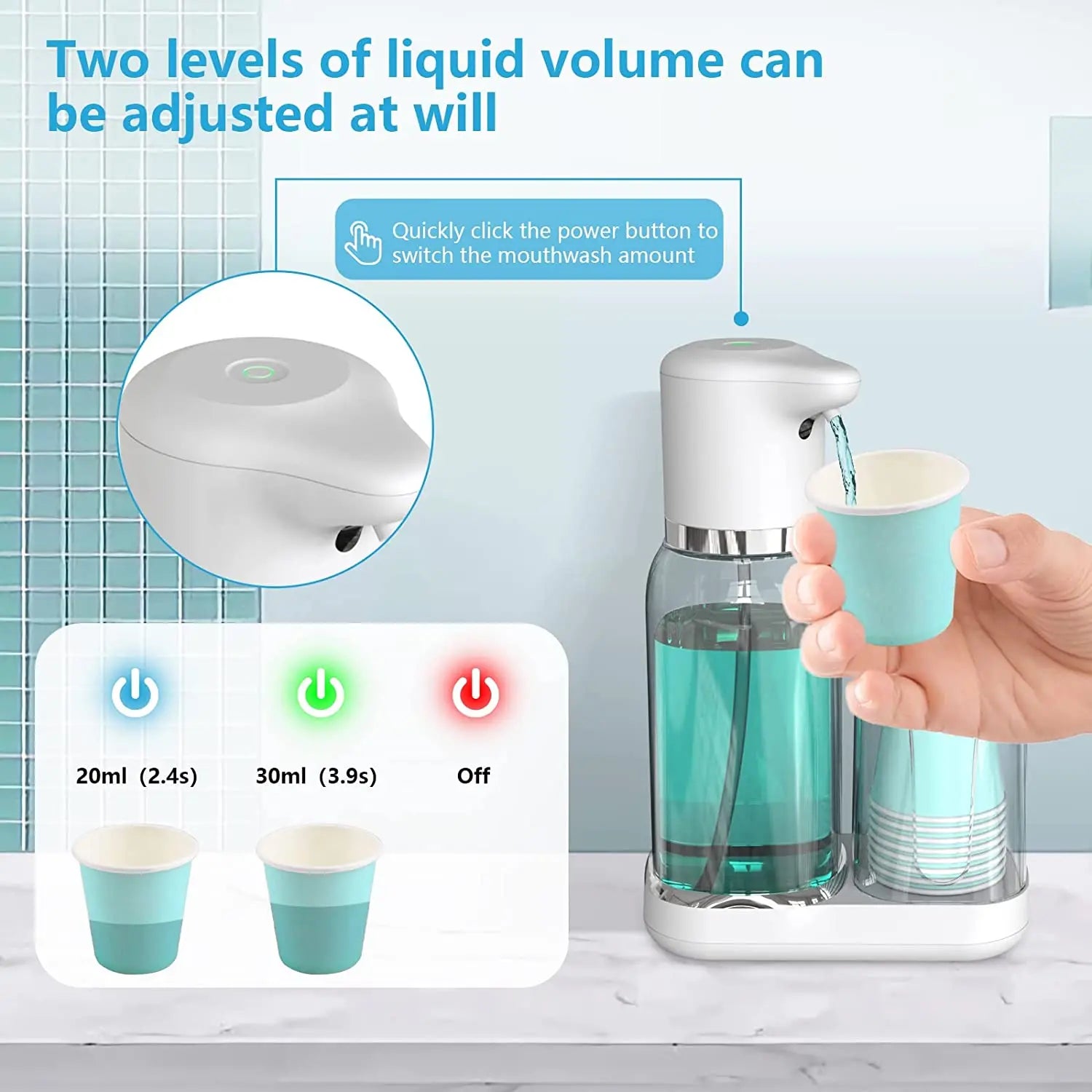 Touchless Mouthwash Dispenser for Effortless Oral Care