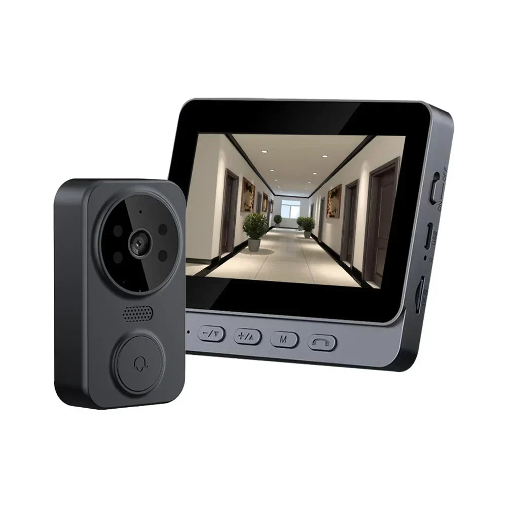 Video Doorbell with 4.3-Inch IPS Display and Night Vision Capability
