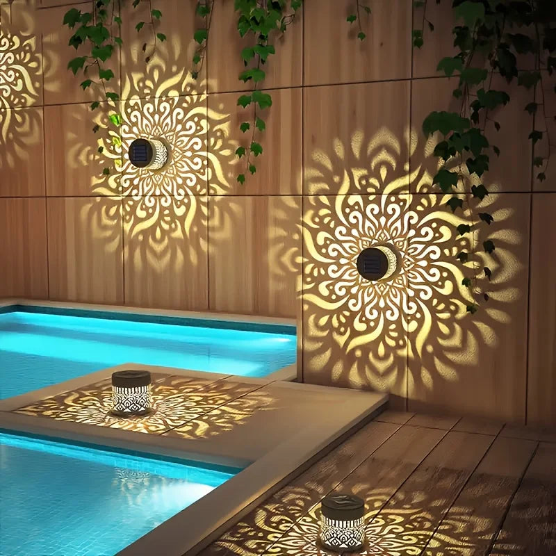 Solar Garden Lantern – Elegant Shadow Design & All-Weather Durability