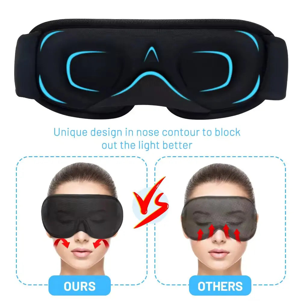 SereneDream 3D Comfort Eye Mask – Ultimate Light-Blocking Sleep Mask for Travel & Relaxation