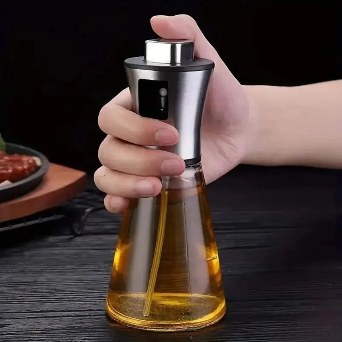 EcoMist Stainless Steel Oil Sprayer – Versatile Refillable Dispenser for Cooking