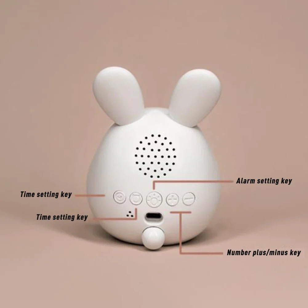 Children's LED Night Light Alarm Clock in Rabbit Shape