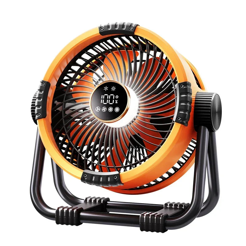Portable Camping Fan with 20000mAh Battery, LED Light and Remote