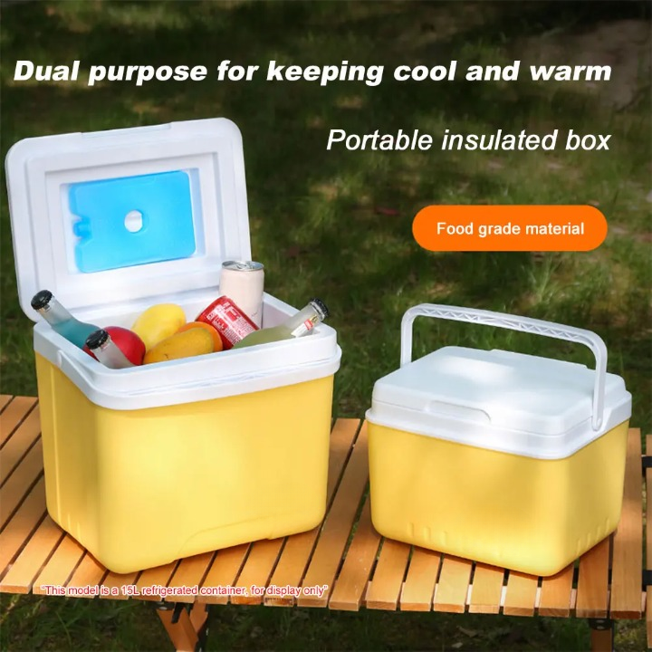 6L Insulated Portable Cooler Box for Camping with Multiple Layers