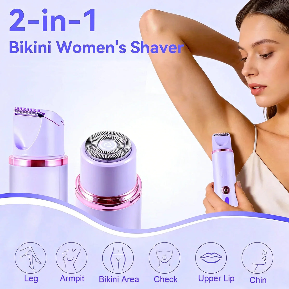 BellaTrim Dual-Head Electric Grooming Kit for Women