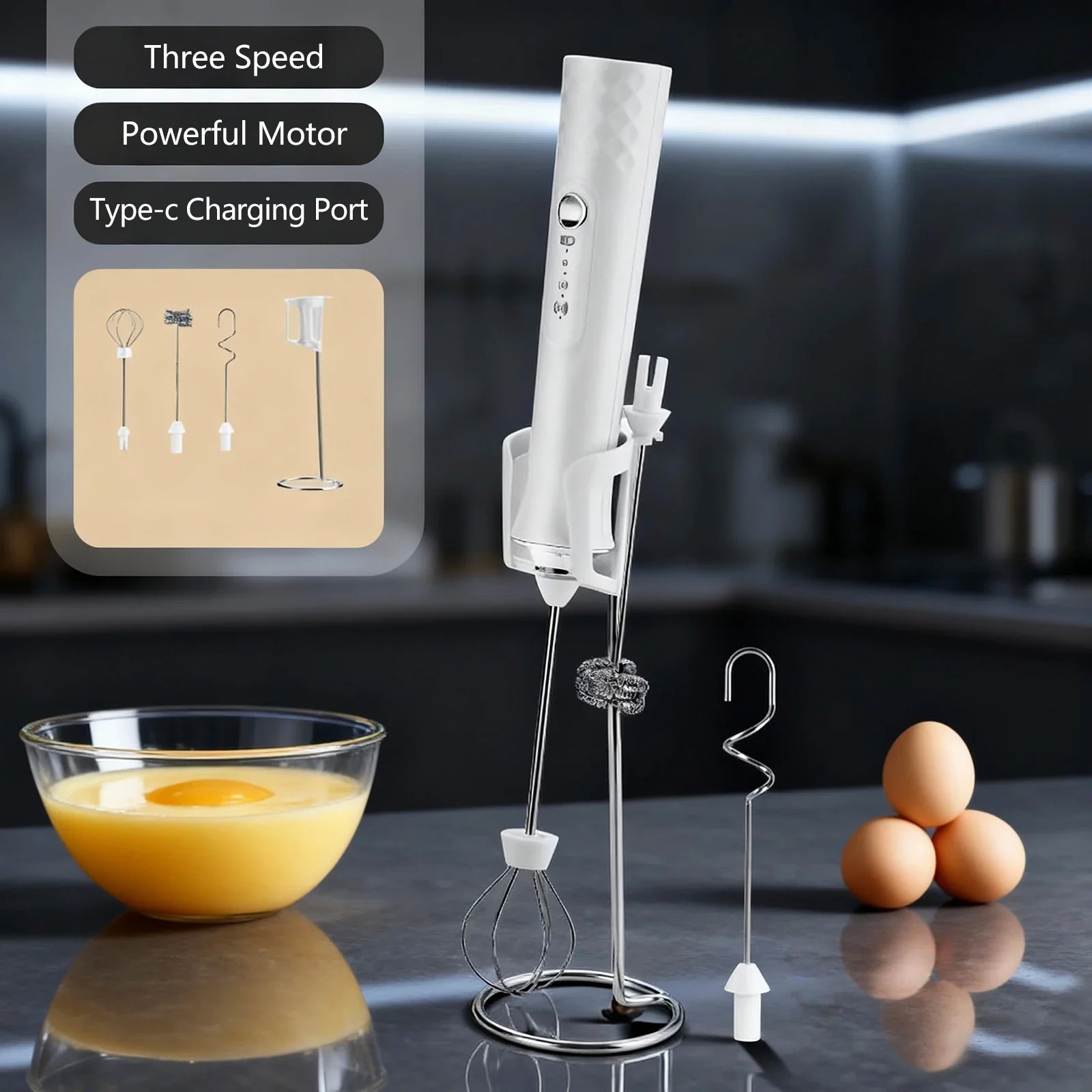 WhiskWave Rechargeable Milk Frother | Effortless Foam for Lattes & More