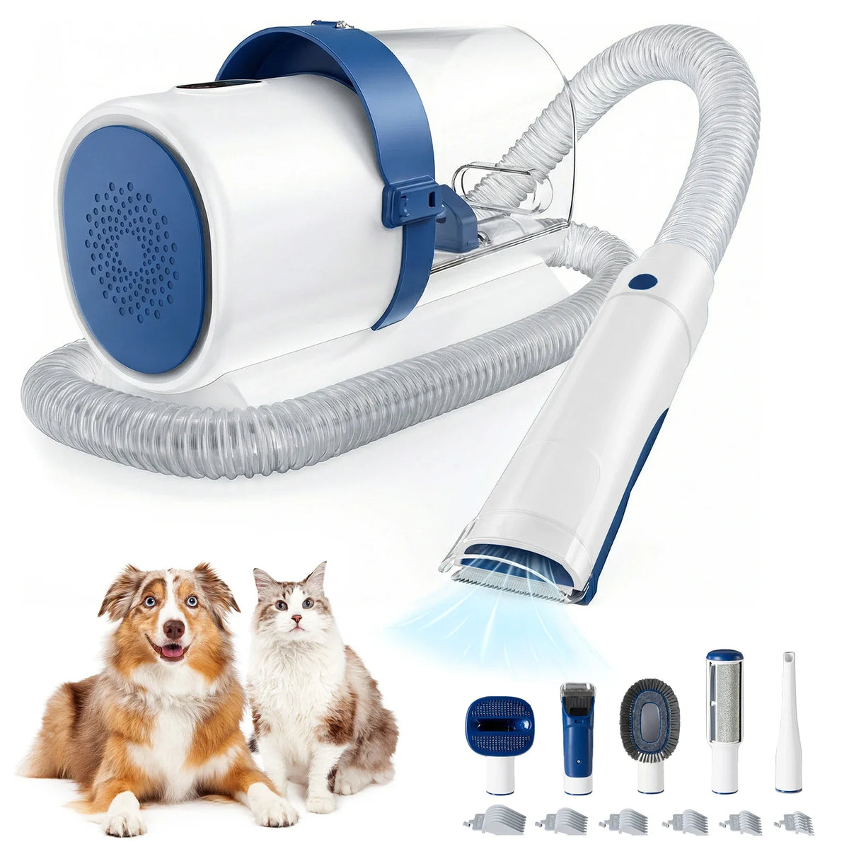 Pawsitive Grooming Pro Vacuum System | 2.5L Capacity with 5 Tools & Quiet Clippers
