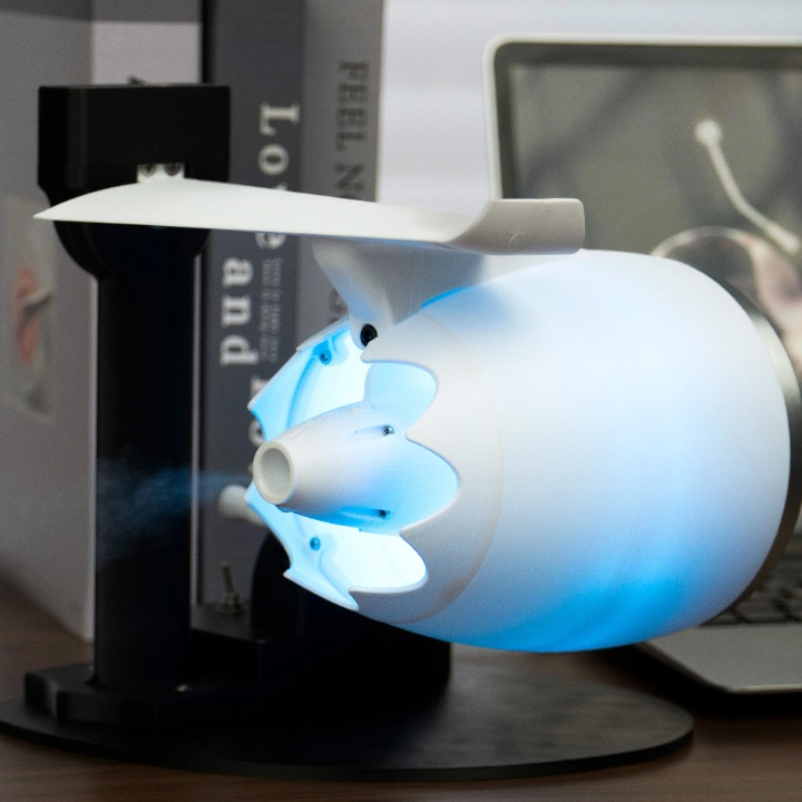 RGB Lighting Mist Humidifier in Turbojet Fan Design