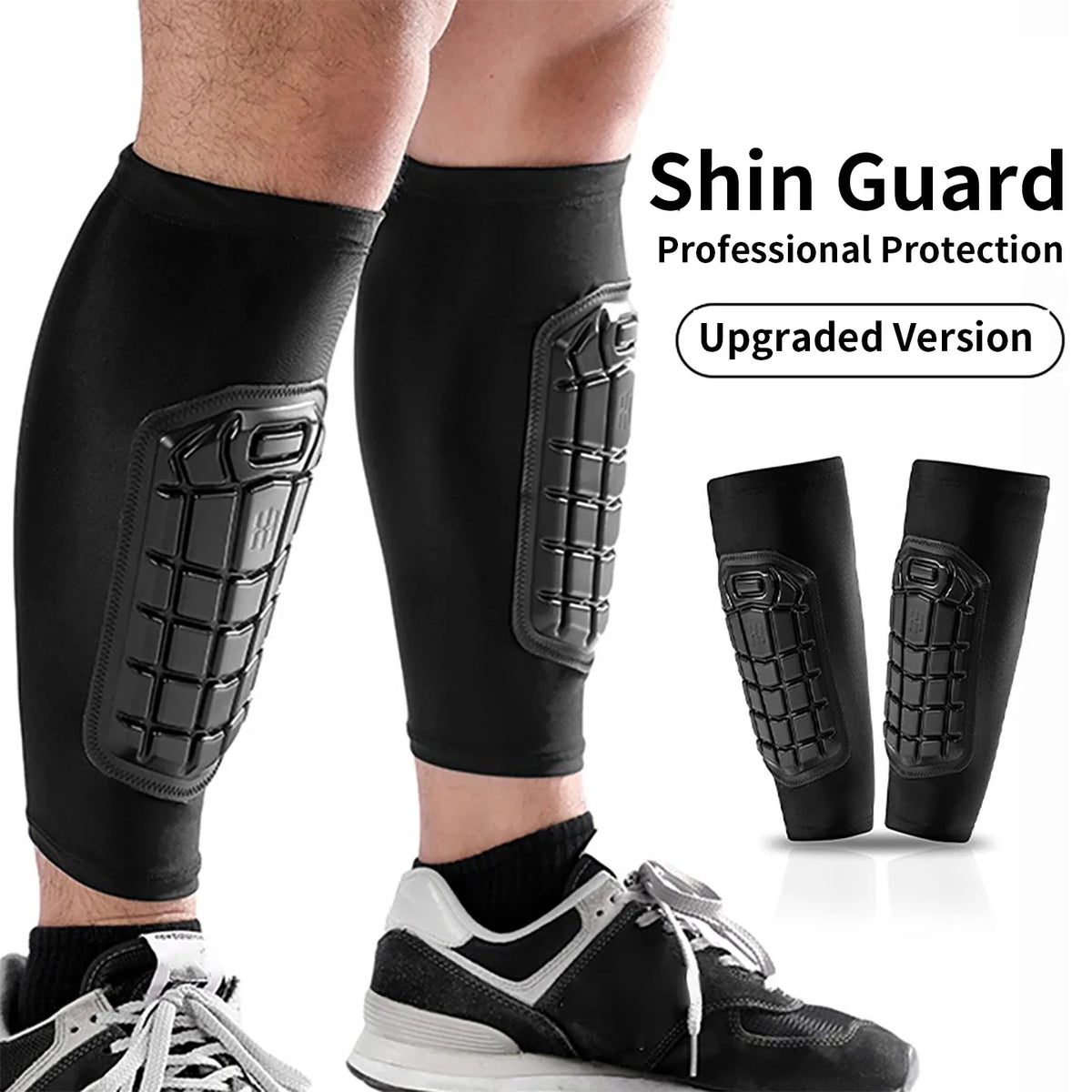 EliteGuard Soccer Shin Protectors with Advanced Padding - Breathable, Lightweight Design for Ages 13+