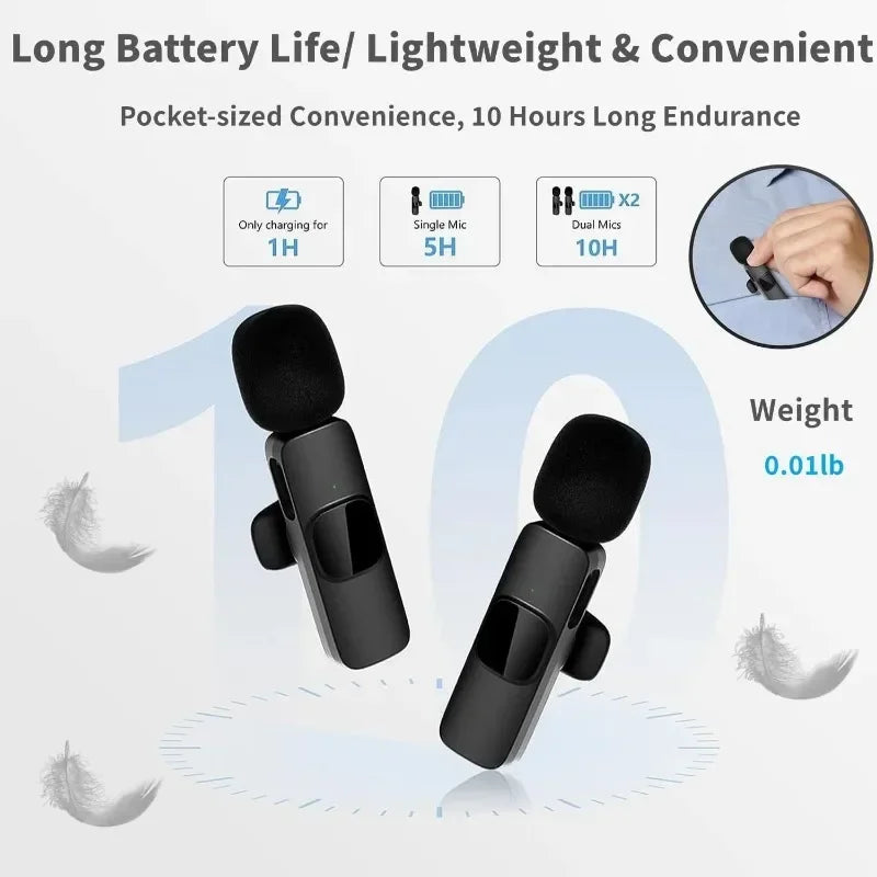 Compact Wireless Lavalier Mic for USB-C Smartphones – Ideal for Vlogging and Streaming