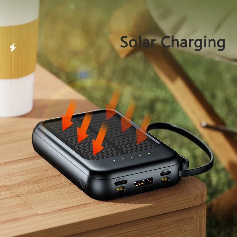 SolarMax 50000mAh Power Bank – Versatile Charger with LED Light & USB-C