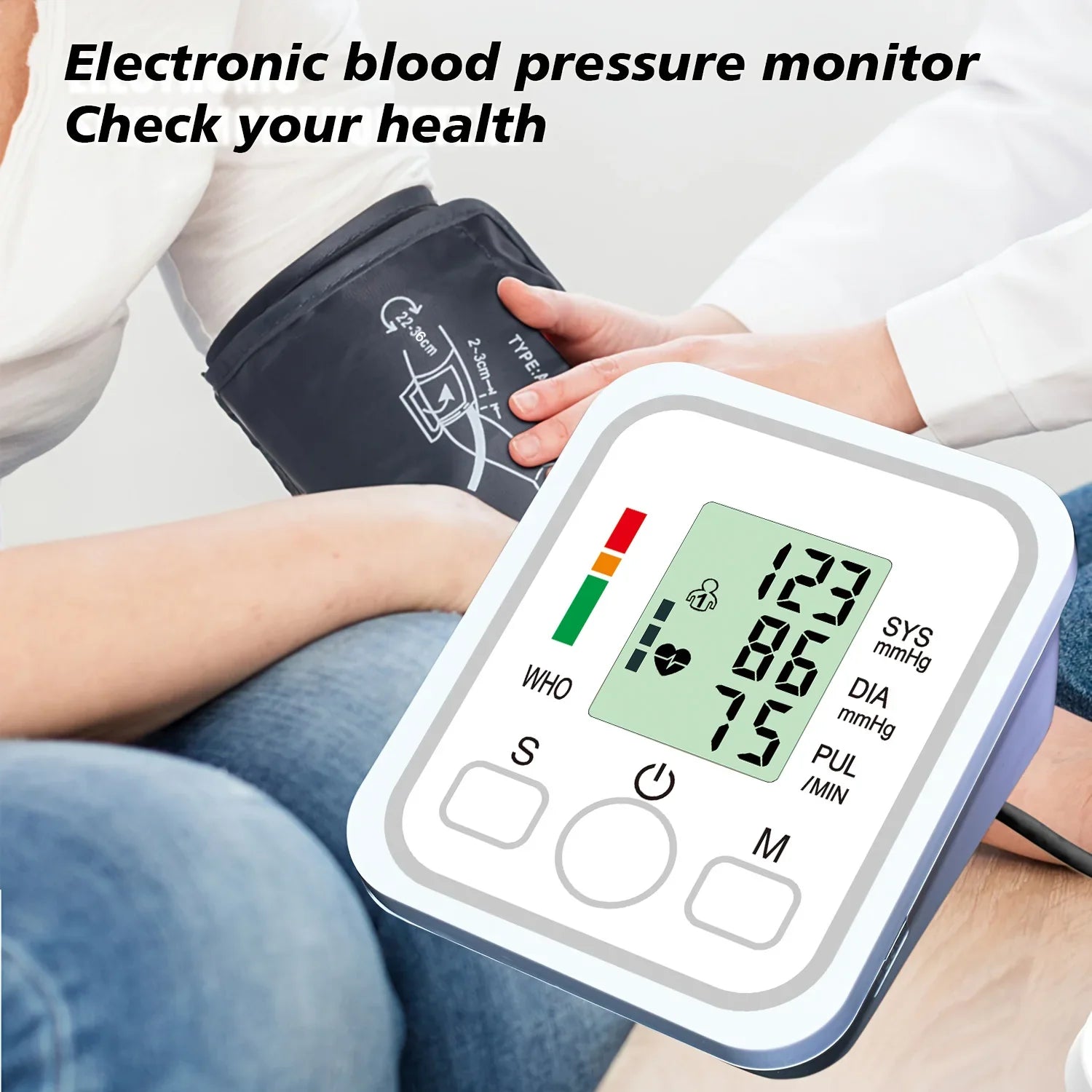 SmartLife Automatic Upper Arm Blood Pressure Tracker – User-Friendly Digital Monitor for Home Health Checks