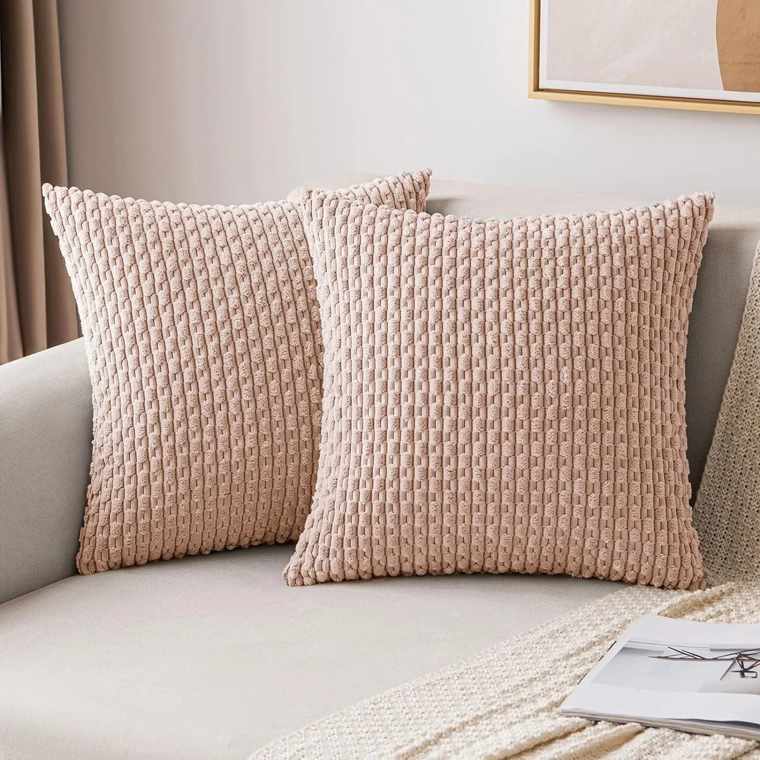 Bohemian Style Corduroy Pillow Covers