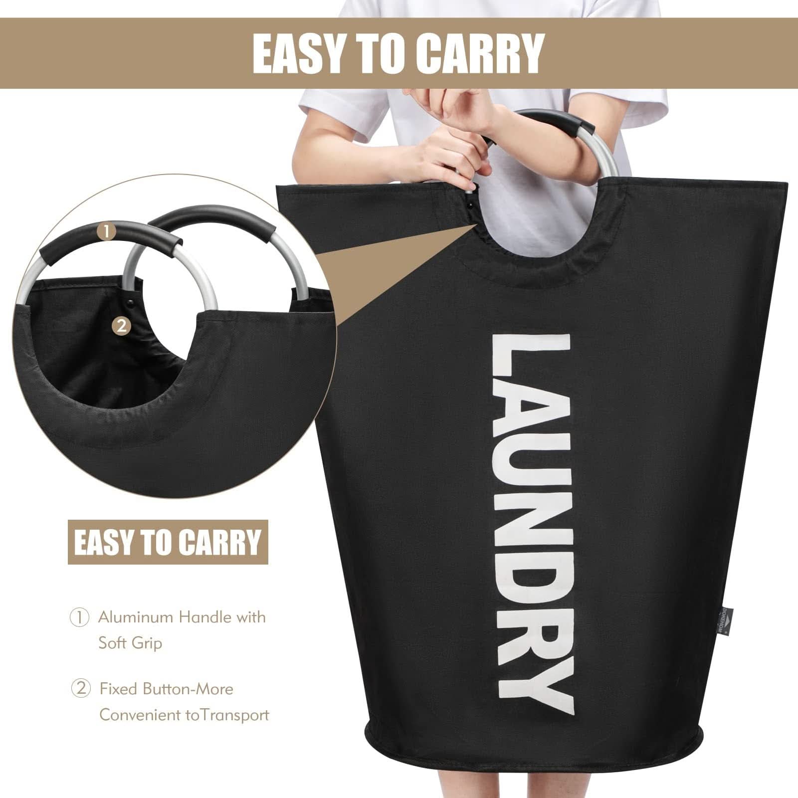 AquaGuard – Stylish Waterproof Laundry Basket with Easy Carry Handles