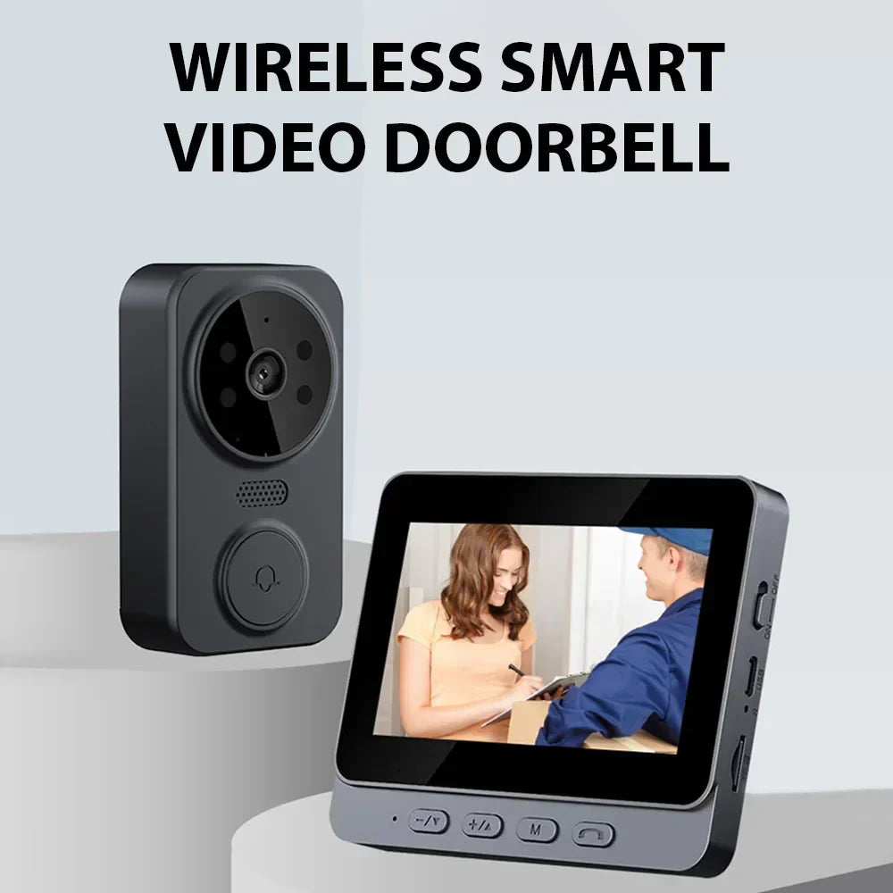 Video Doorbell with 4.3-Inch IPS Display and Night Vision Capability