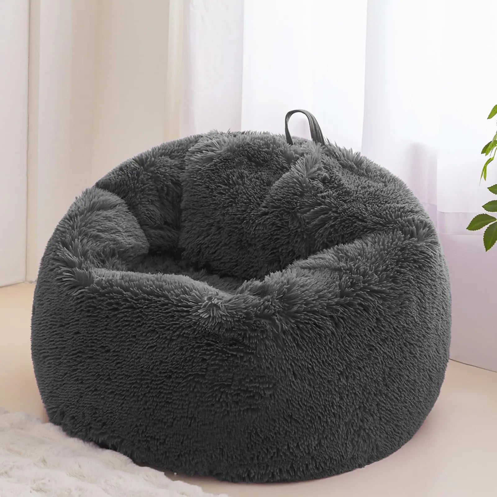 Blush Cloud Plush Bean Bag Chair Cover – Cozy Cover for Kids & Teens