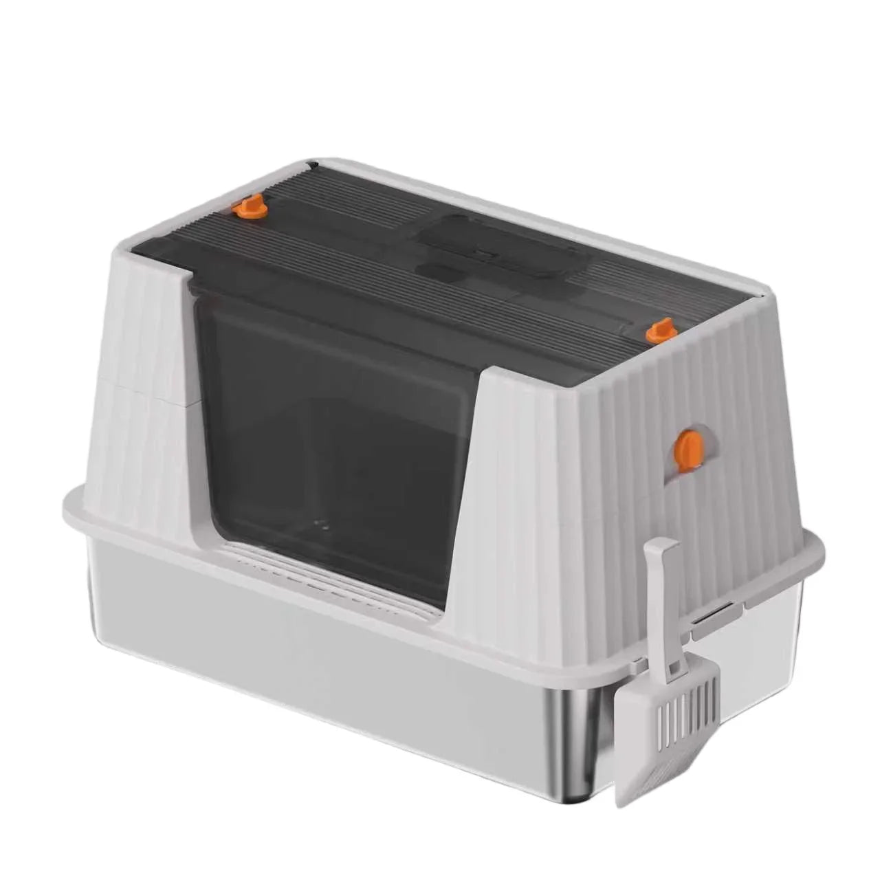 Spacious Enclosed Cat Litter Tray with Odor Control | Easy-Clean Design