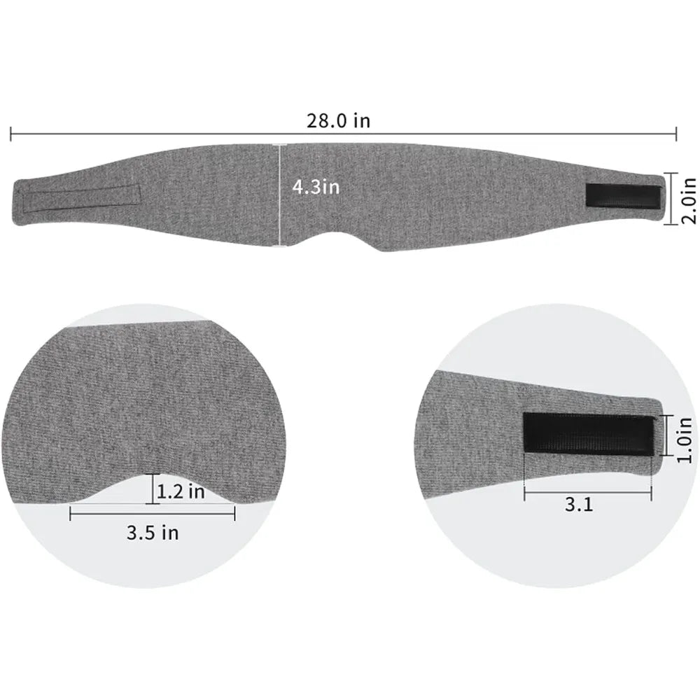 DreamEase Cotton Sleep Mask – Adjustable Light Blocking Eye Cover for Travel and Relaxation