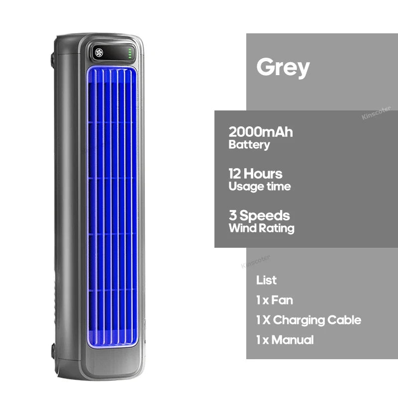 BreezeMate Rechargeable Personal Fan – 3-Speed Portable Airflow for Home & Travel