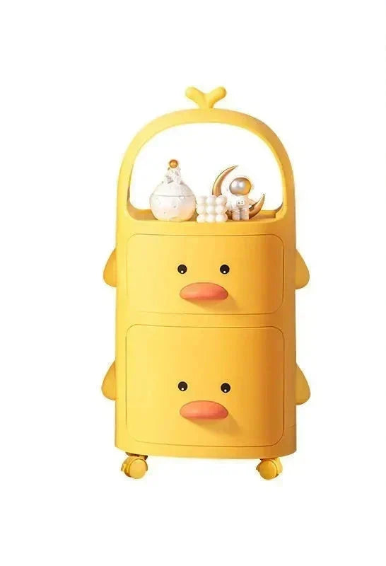 Children's Toy Organizer Cart – Cute Duck Design