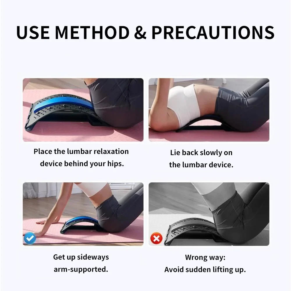 LuminaFlex Adjustable Back Support Stretcher – Tailored Relief for Comfort and Posture