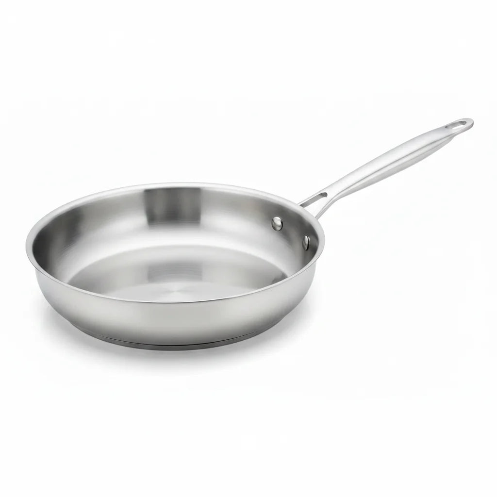BoldChef – Deep Stainless Steel Frying Pan for Everyday Cooking