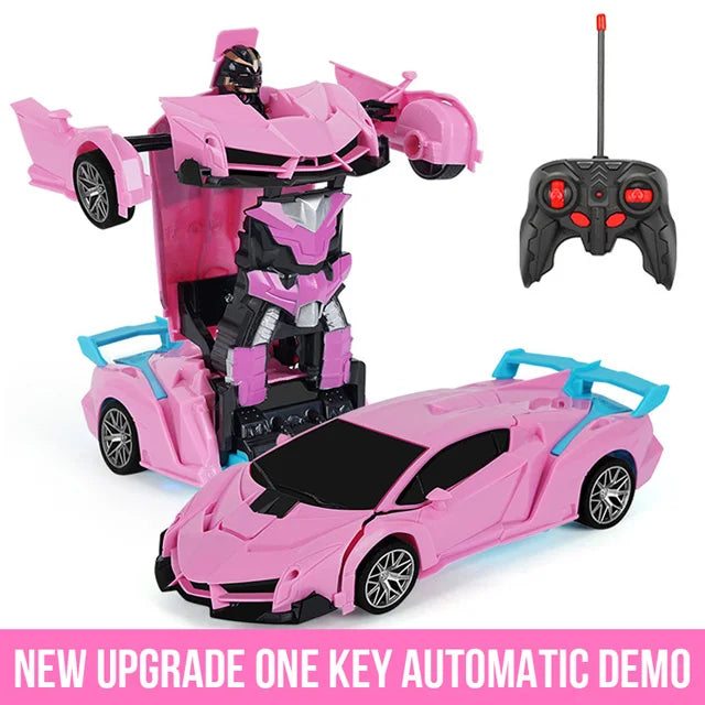 Dual-Function Remote-Controlled Sports Car – Electric Transforming Toy