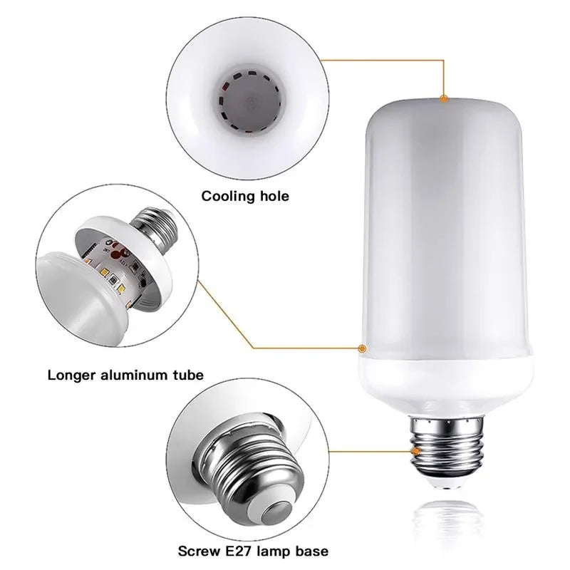 FlickerGlow - LED Flame Effect Bulb for Cozy Spaces