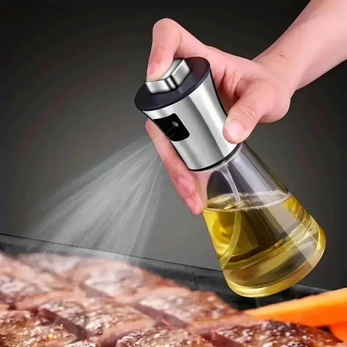 EcoMist Stainless Steel Oil Sprayer – Versatile Refillable Dispenser for Cooking
