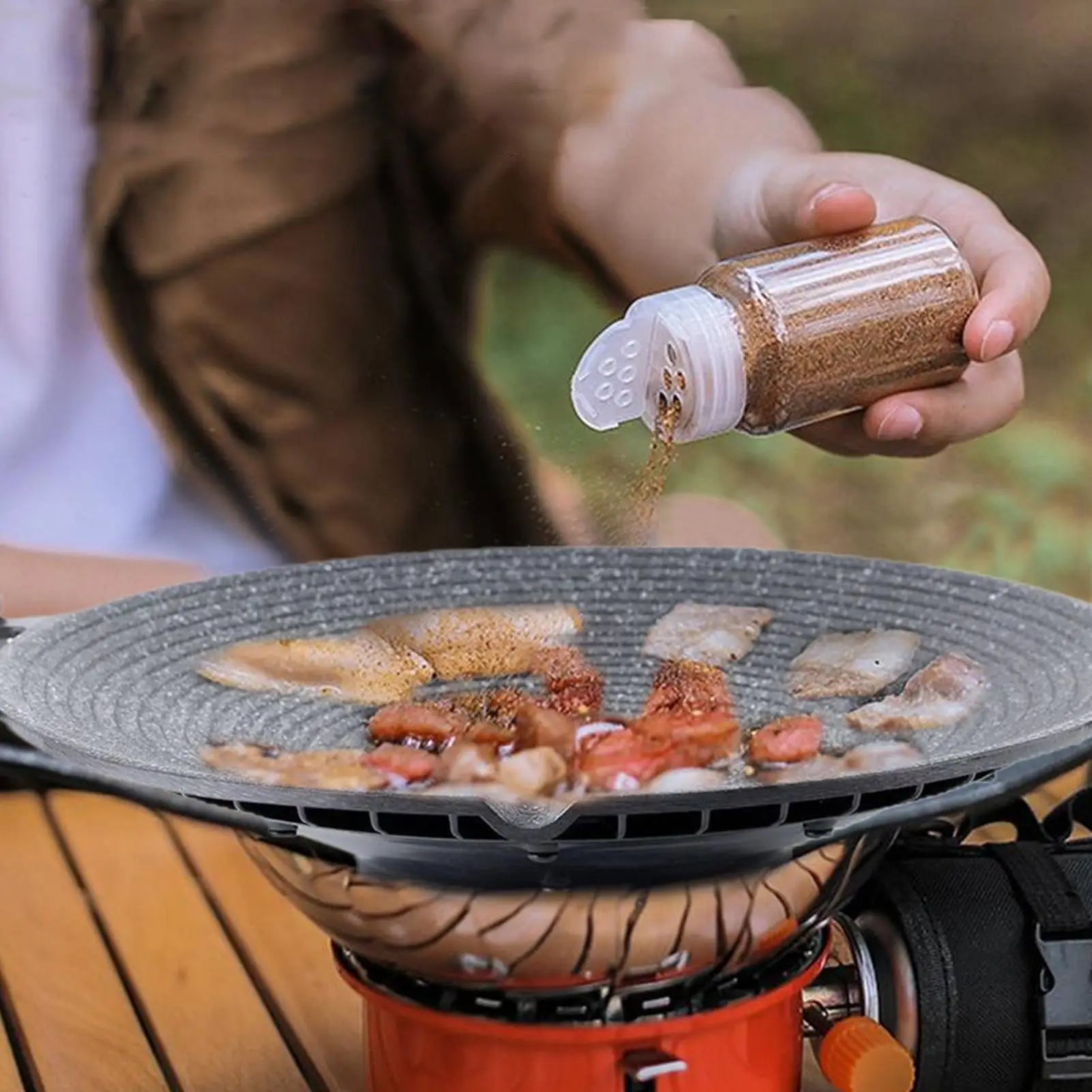 Aluminium Camping and BBQ Grill Pan with Handles – Portable Design