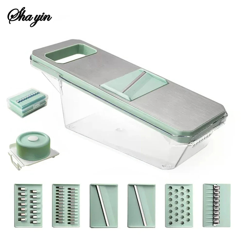 SwiftPrep Electric Vegetable Cutter & Shredder | Versatile Food Processor with Customizable Blades | Robust Kitchen Appliance for Quick Vegetable Preparation