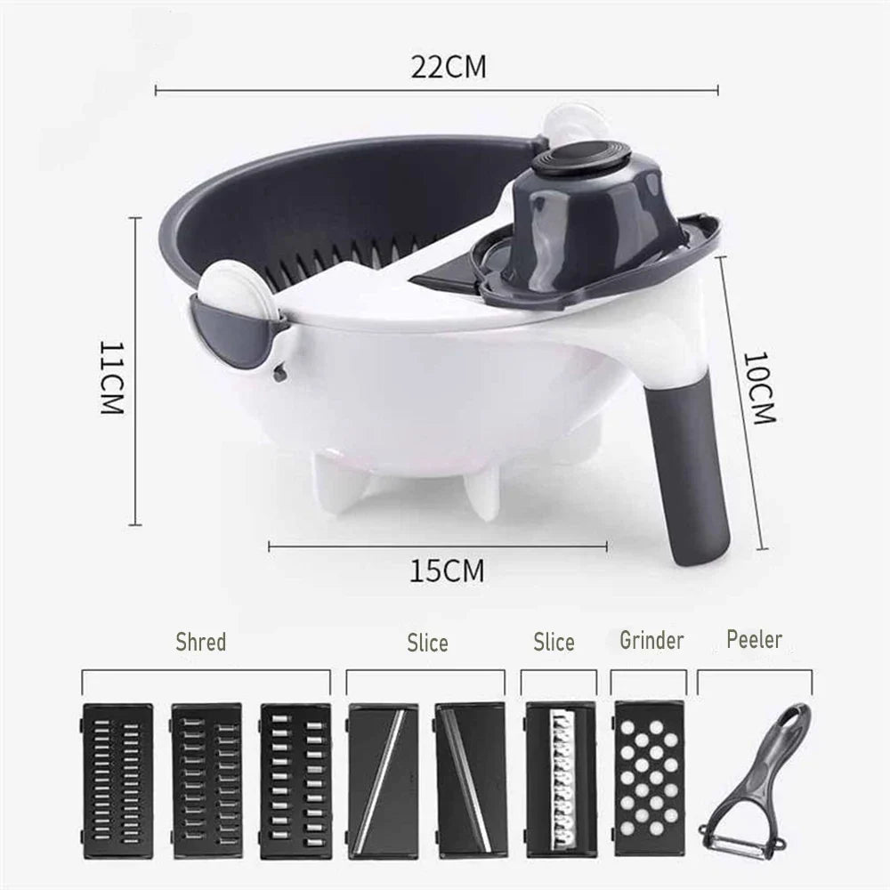 Versatile 9-in-1 Kitchen Food Processor for Effortless Prep