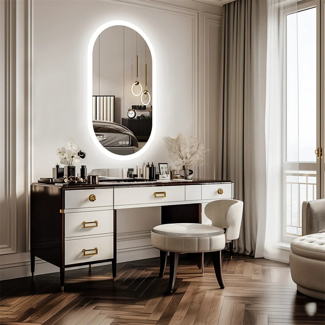 NovaGlow 36x24 Smart Backlit Mirror with Touch Dimming Feature