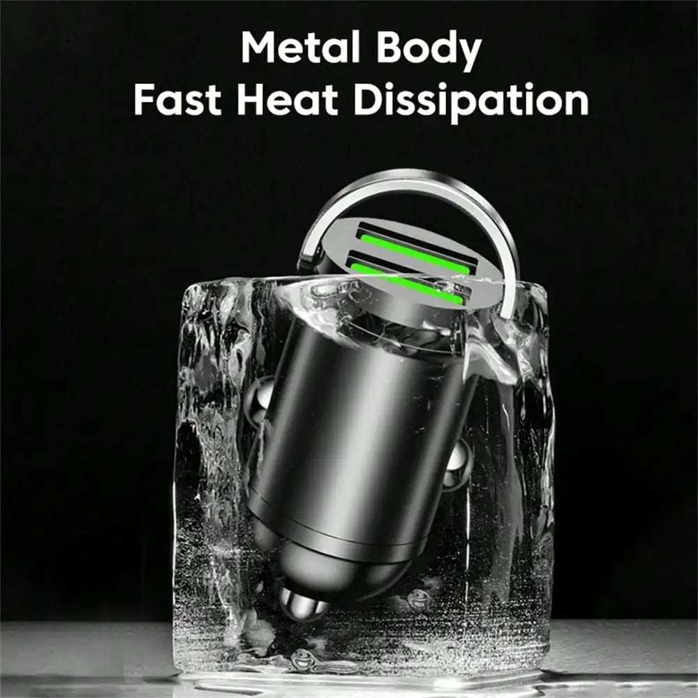 PowerDrive 200W Dual-USB Car Charger – Efficient On-the-Go Charging Adapter