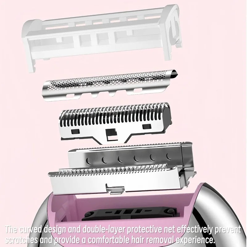 GlimmerGroom Women's Electric Trimmer – Versatile & Waterproof Hair Removal