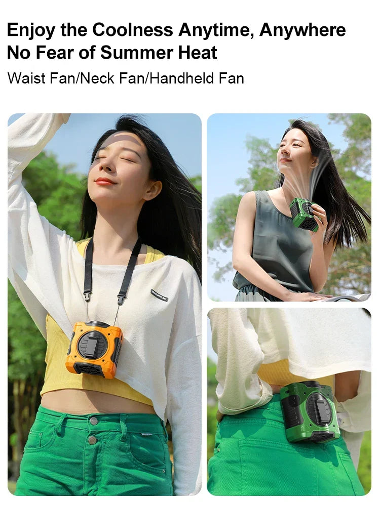 Rechargeable 8000mAh Waist Fan with Cooling Function & 199 Speeds